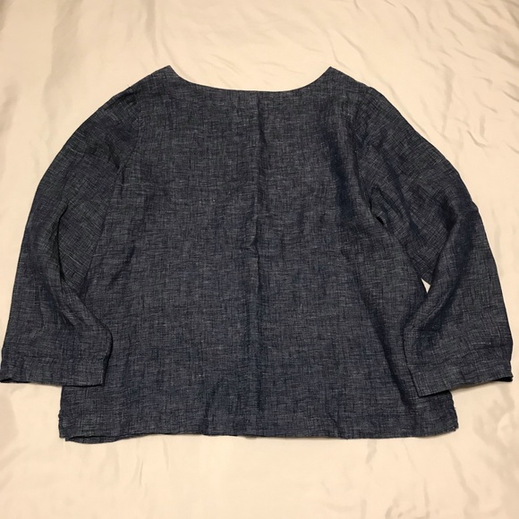 Sigrid Olsen 100% Linen Blouse - Picture 6 of 12